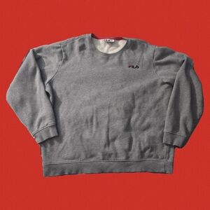 Fila Men's Classic Gray Crewneck Sweater